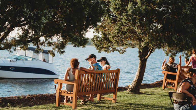Waterfront grounds on Morris Cove
