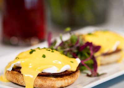 Brunch entrée served during a wedding reception at Amarante's Sea Cliff