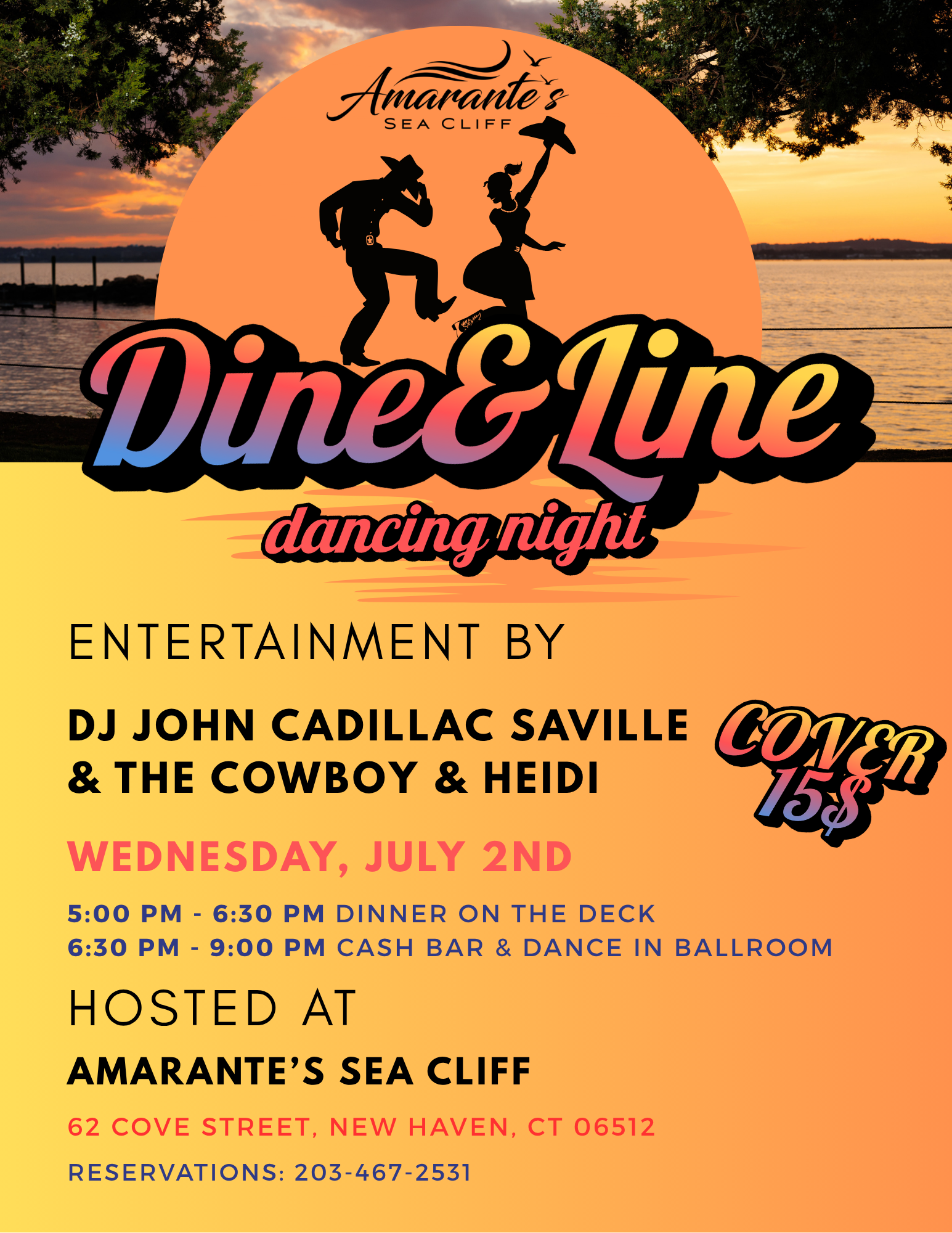 Dine & Line Dancing Event Flyer 7.2
