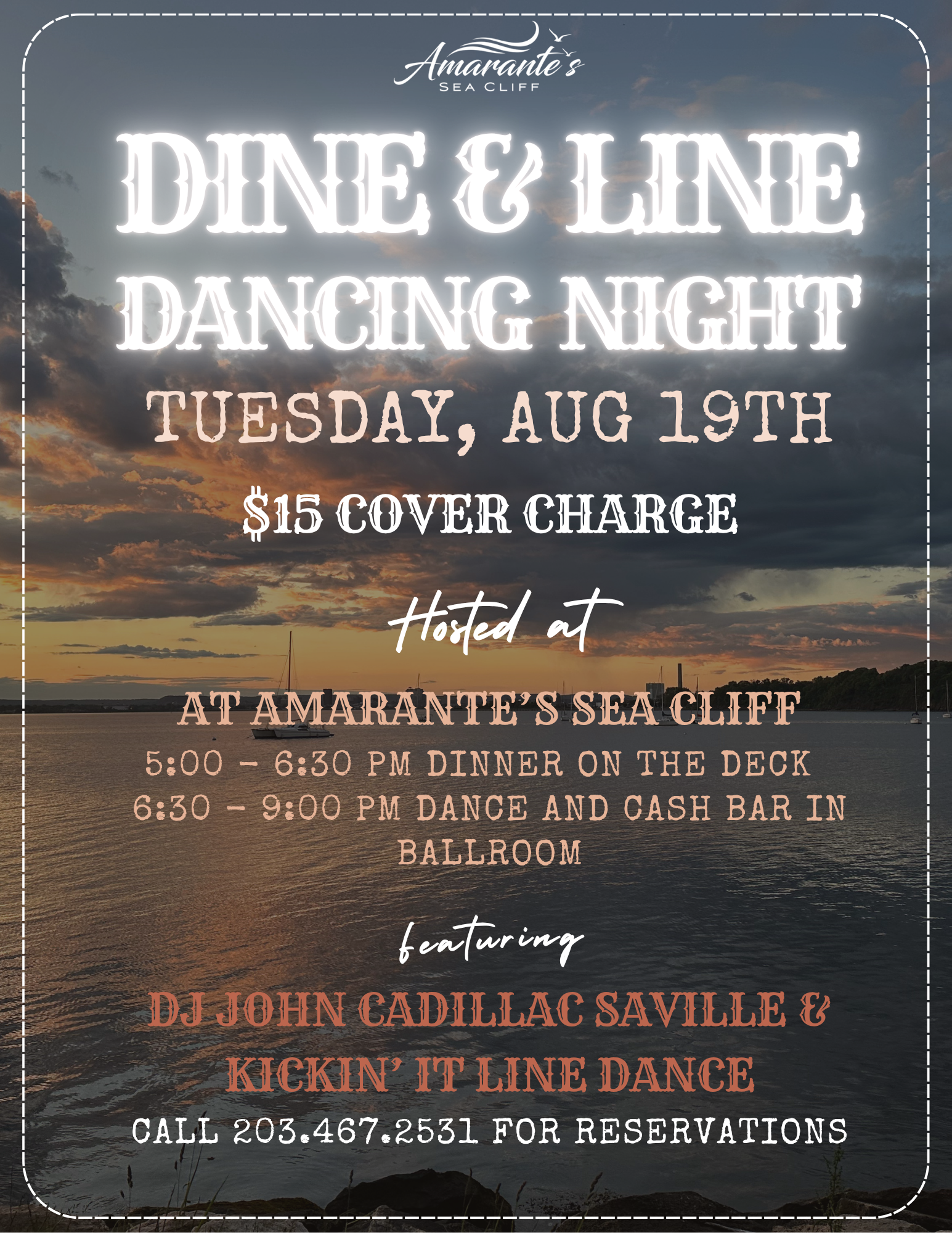 August Line Dancing Flyer