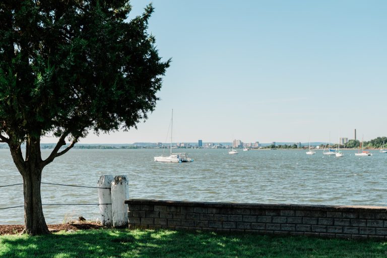 Waterfront grounds on Morris Cove