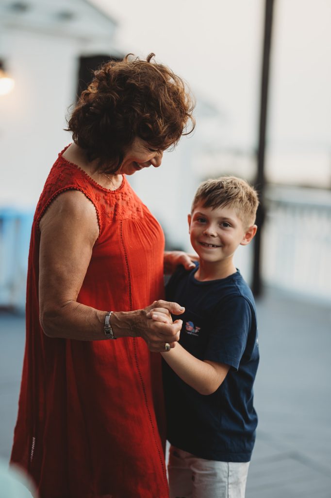 Family celebrating a special occasion at Amarante's Sea Cliff in New Haven, Connecticut