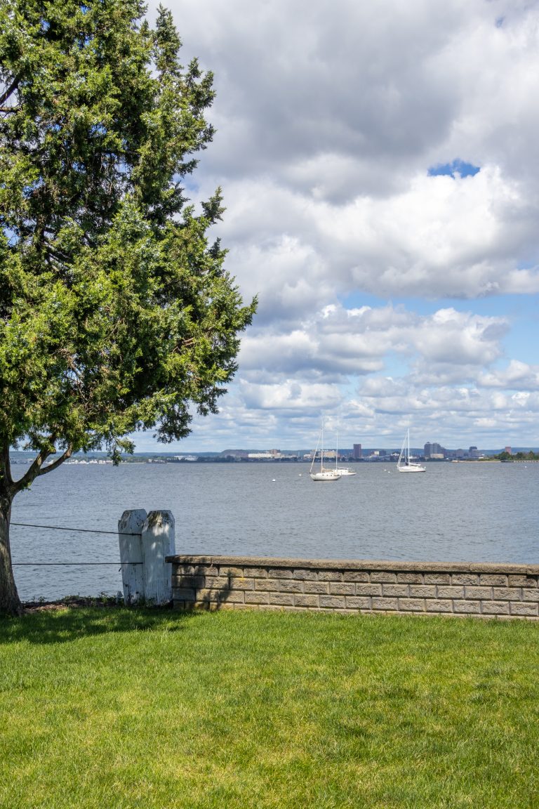 Waterfront grounds on Morris Cove