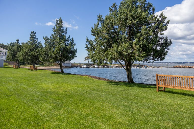 Waterfront grounds on Morris Cove