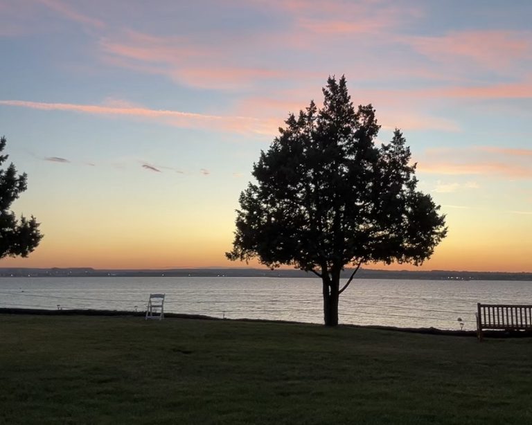 Waterfront grounds on Morris Cove