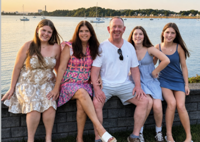 Family gathered for an anniversary celebration at Amarante's Sea Cliff