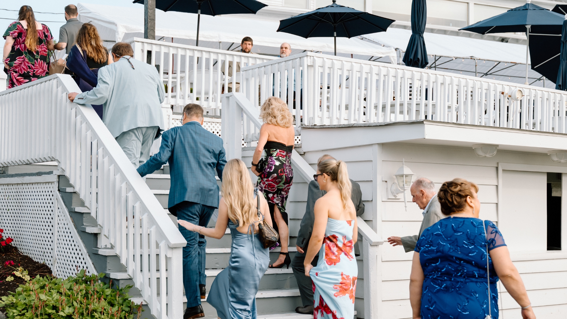 Wedding reception at Amarante’s Sea Cliff, a waterfront venue in New Haven, CT